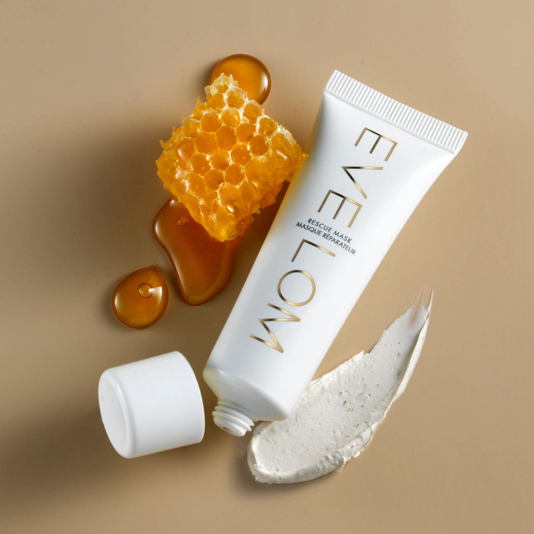 Rescue Facial Mask - Honey-Infused Kaolin Clay with Ground Almonds - Purifies, Conditions &amp; Exfoliates for Brighter Complexion and Radiant Skin - Natural Ingredients (50 ml)
