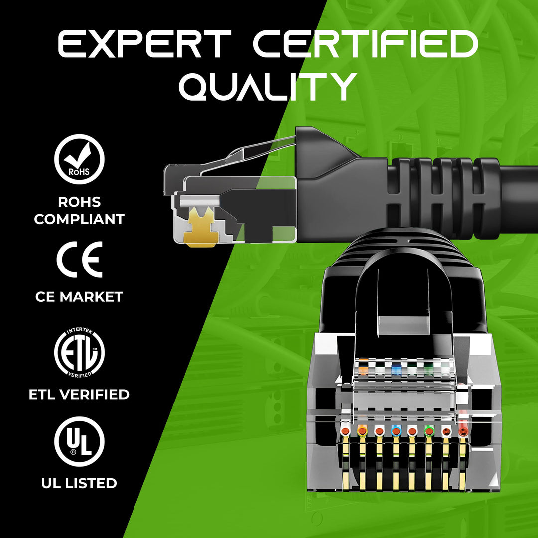 GEARIT 24-Pack, Cat5e Ethernet Patch Cable 3 Feet - Sna