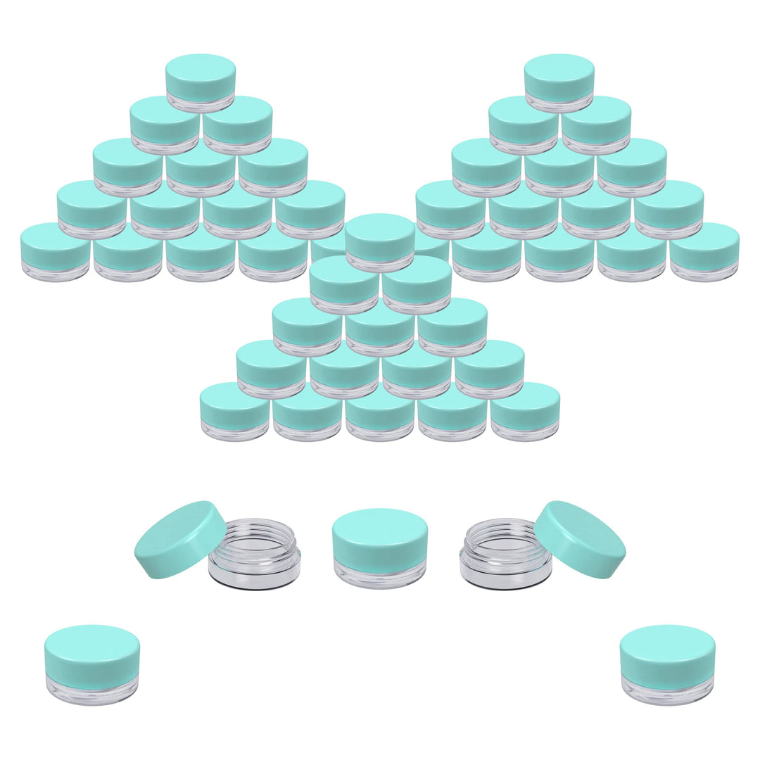 Houseables 3 Gram Jar, 3 ML, Blue, 50 Pk, BPA Free, Cos