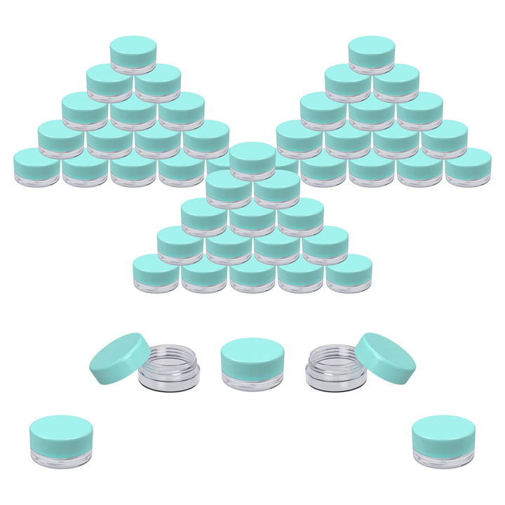 Houseables 3 Gram Jar, 3 ML, Blue, 50 Pk, BPA Free, Cos