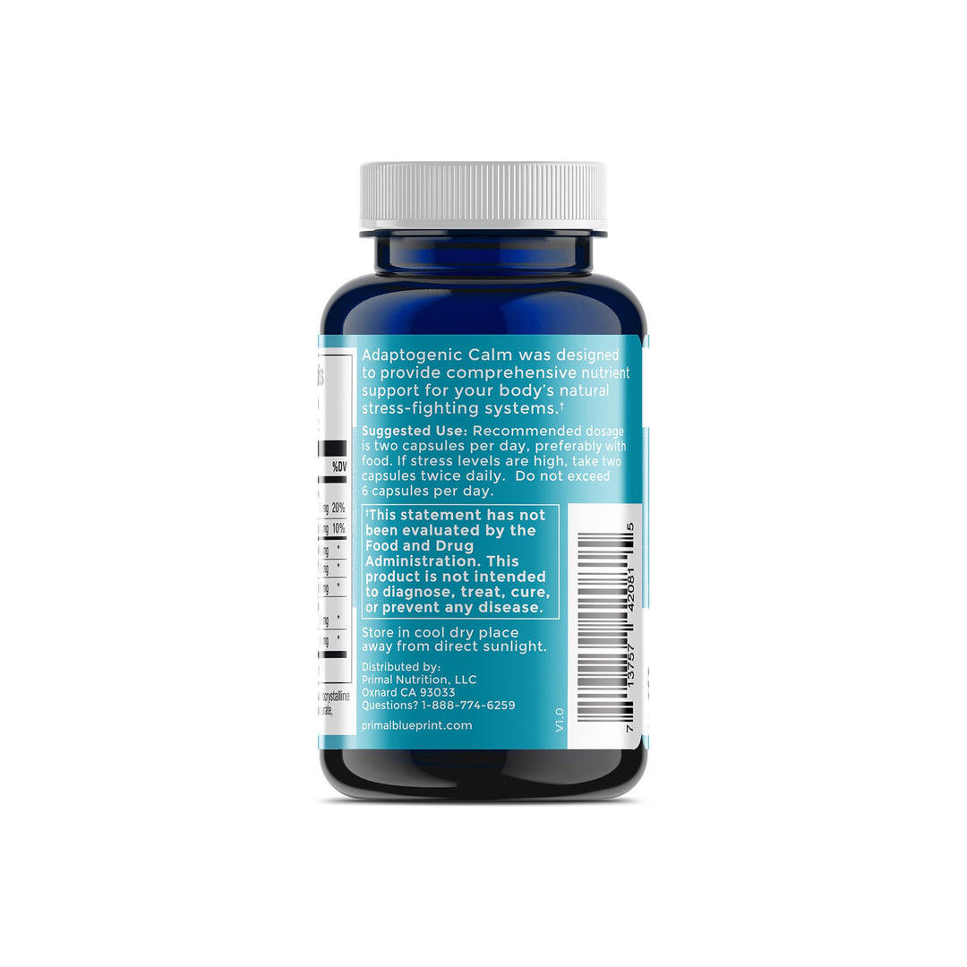 Adaptogenic Calm, Plant-Based Adaptogen Dietary Supplement, 30 Count