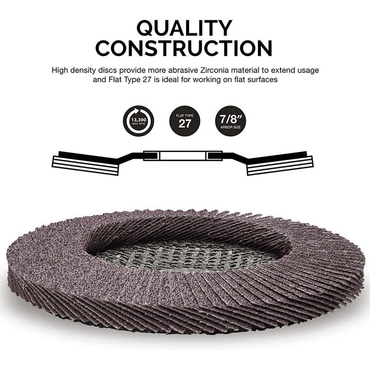 SI FANG 320 Grit Flap Discs 4 1/2 Inch Aluminum Oxide 1