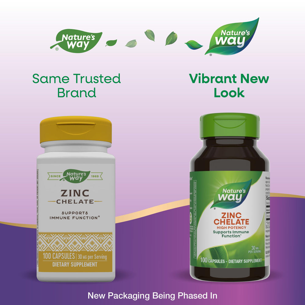 Nature's Way Zinc Chelate, Supports Immune Function