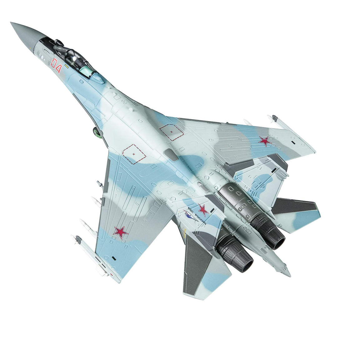 1/100 Scale SU-35 Attack Plane Metal Fighter Military Model Fairchild Republic Diecast Plane Model for Gifts Blue