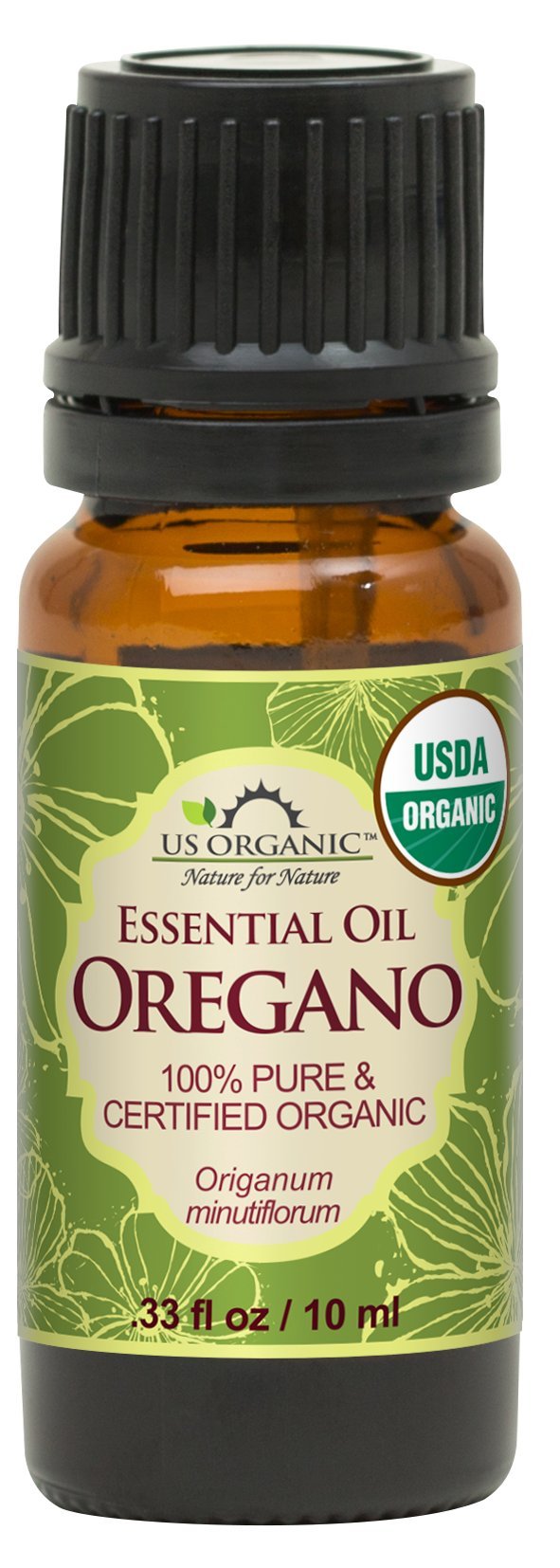 100% Pure Oregano Essential Oil - USDA Certified Organic, Steam Distilled (10 ml)