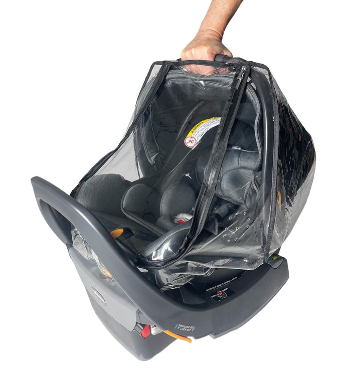 SASHA'S Rain and Wind Cover for Chicco KeyFit 35 Infant Car Seat Clear Design, Maxium Coverage (Infant Carrier not Included)