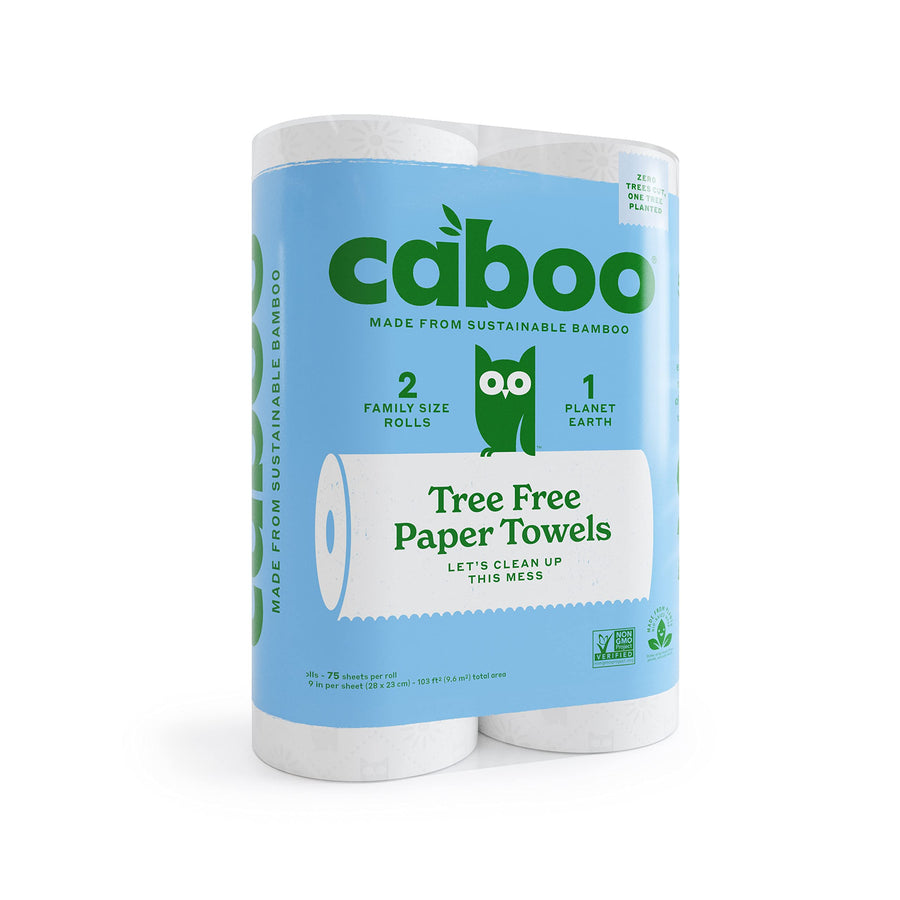 Caboo Towel Paper Roll, 115 Sheets, 2 Roll Package