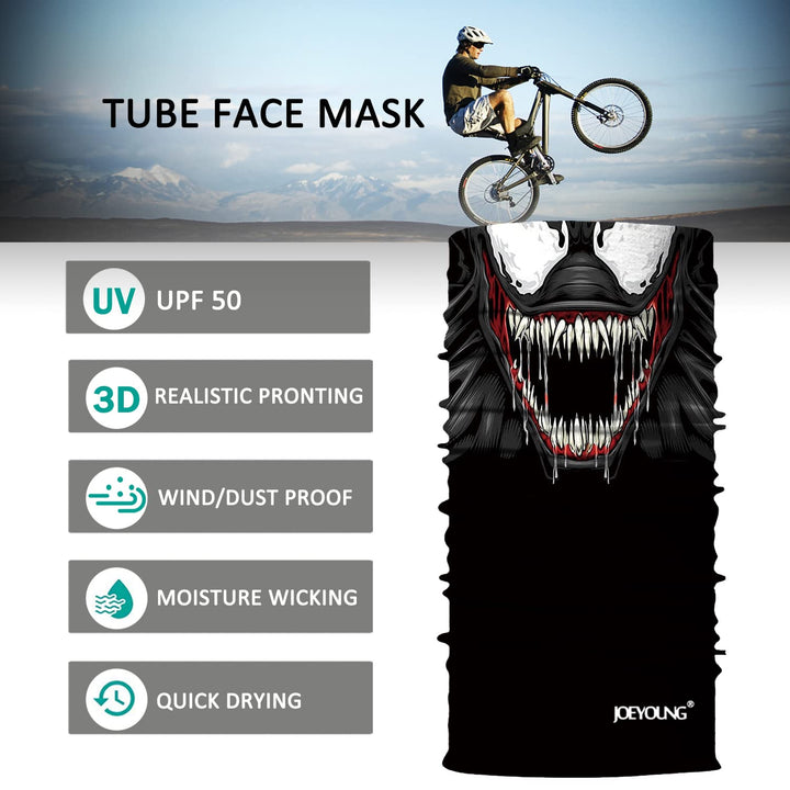 Skull Face Mask UV Sun Dust Neck Gaiter Bandana Headwear Motorcycle