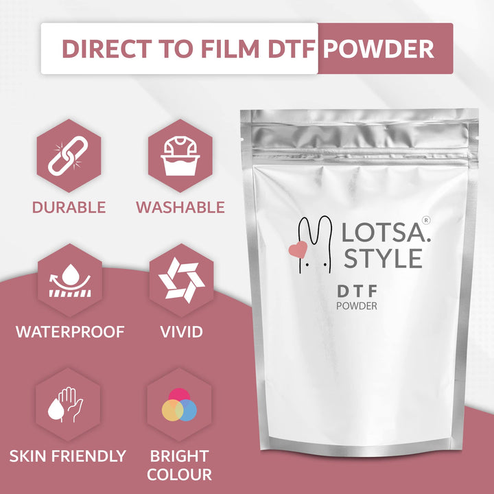 Direct to Film DTF Powder Digital Transfer Hot Melt Adhesive PreTreat for Direct Print for T-Shirt Sublimation (8.8oz/250g, Black)