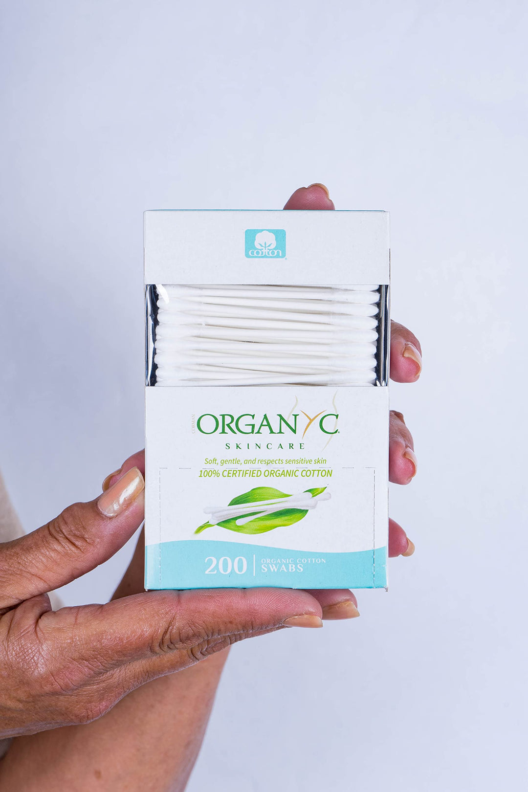 Organyc 100% Organic Cotton Swabs for Sensitive Skin, 2