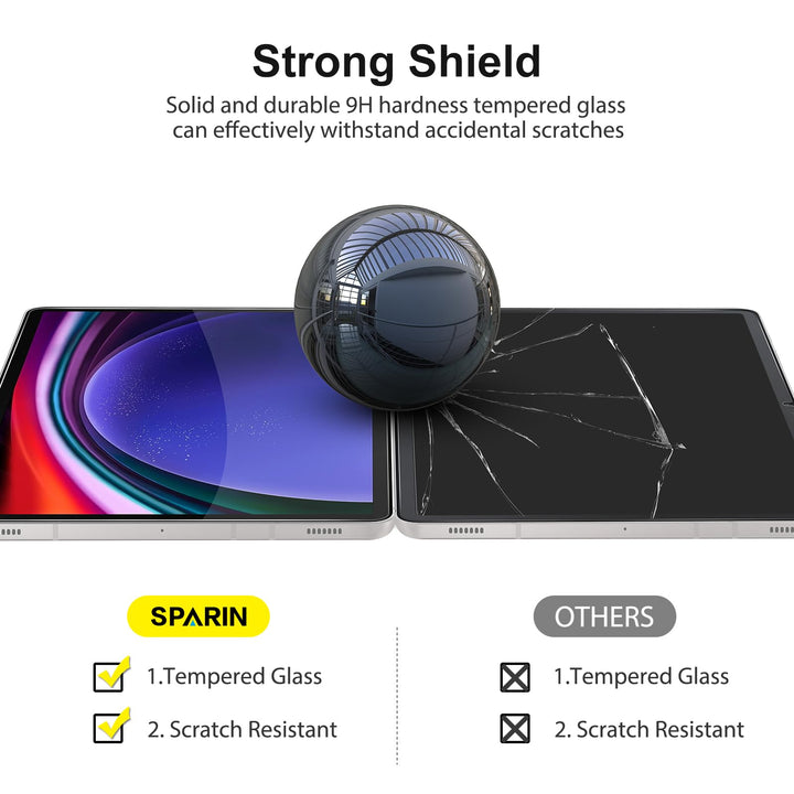 2 Pack Screen Protector for Samsung Galaxy Tab S9 FE 5G (10.9 inch) &amp; Galaxy Tab S9/ S8/ S7 (11 inch), Tempered Glass Compatible with S Pen, Anti-Scratches