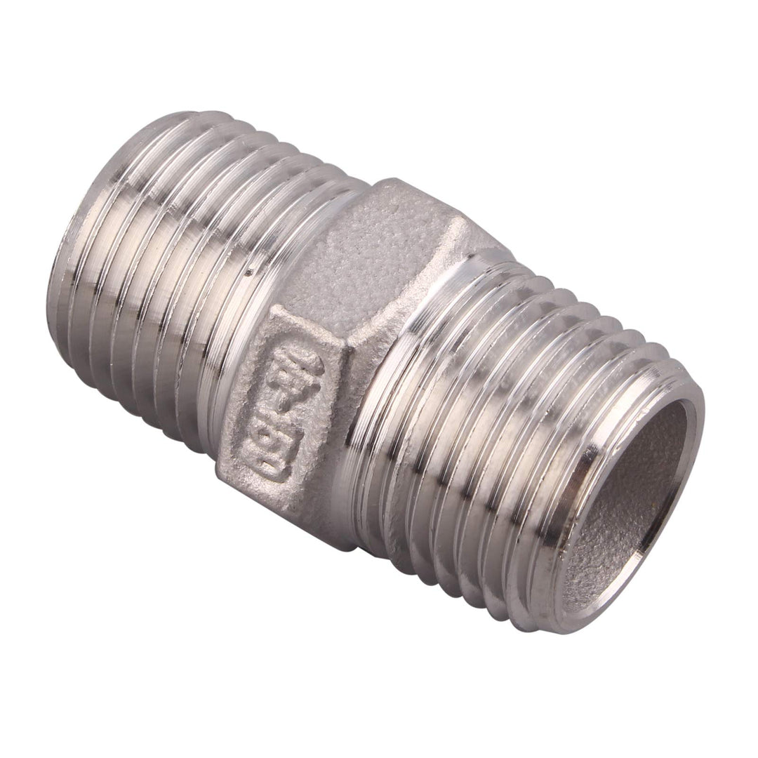 Hex Nipple 1/2 Inch Male NPT - DERPIPE Stainless Steel 