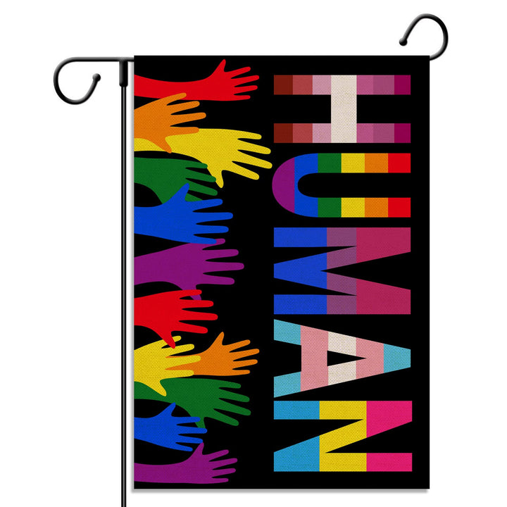 Nepnuser Linen Pride Month Garden Flag LGBTQ Gay Lesbia