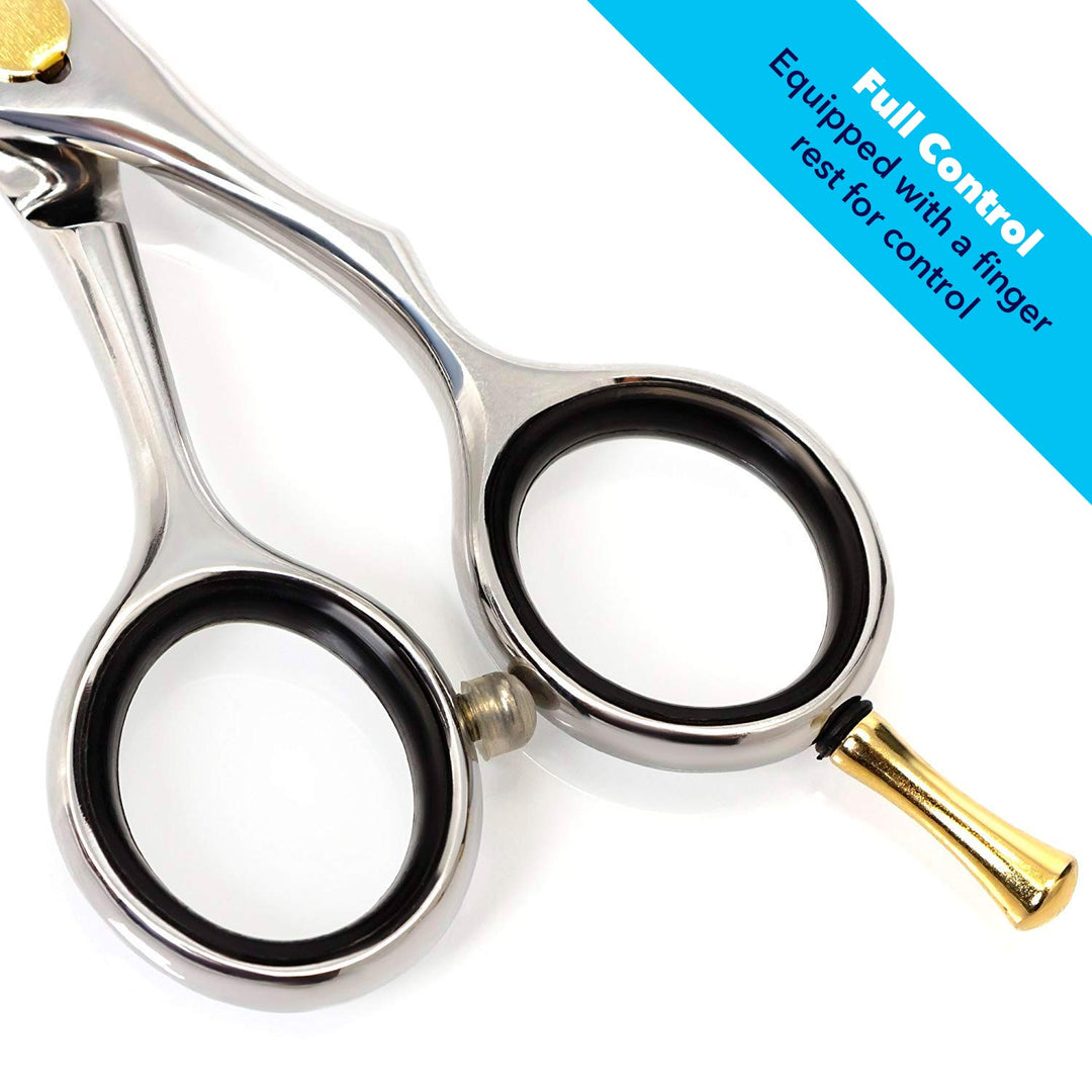 Equinox Razor Edge Series Professional Hair Scissors - 6.5” Premium Japanese Stainless Steel Hair Cutting Scissors, Hair Shears for Hair Cutting, Barber Accessories &amp; Hair Salon Supplies - Silver