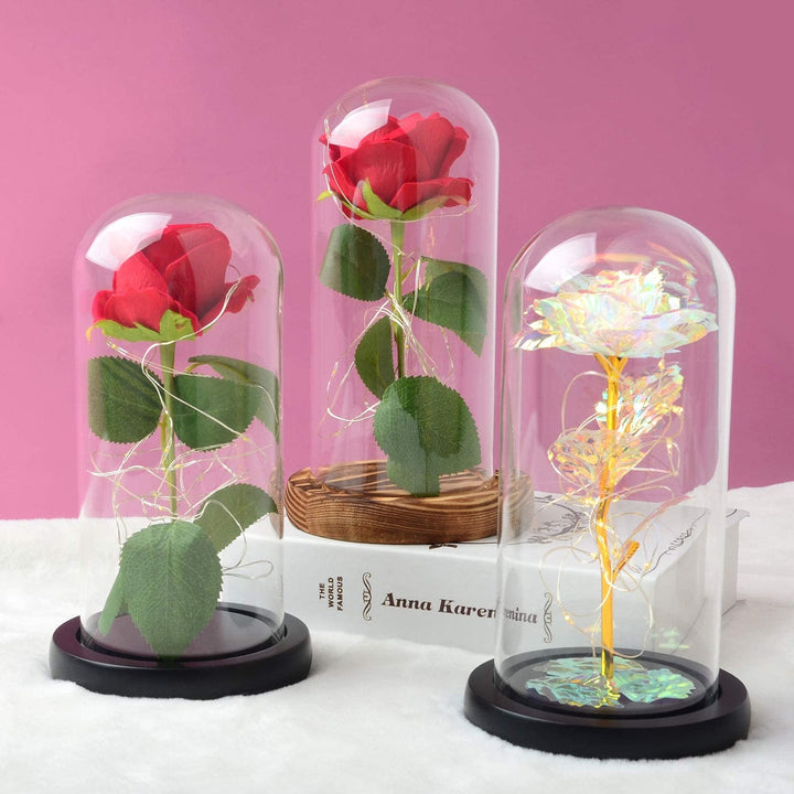 Rose,Forever rose, Best Gift for Mom,Glass rose, Rose light , Girlfriend, Wife, Never Fade Rose for Mother&#39;s Day, Anniversary, Birthday, Valentine&#39;s Day, Gifts, Rose Room decor, Mother birthday gifts