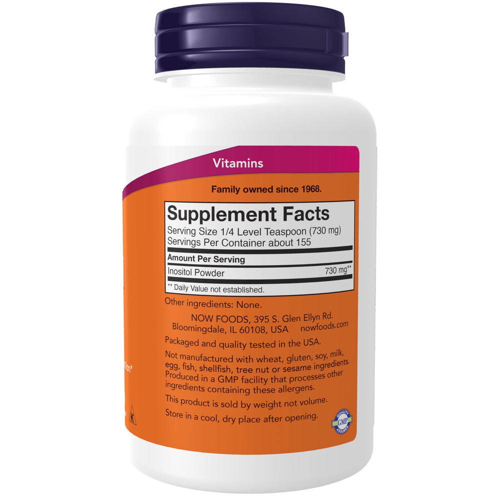 NOW Foods Supplements, Inositol Powder, Neurotransmitte