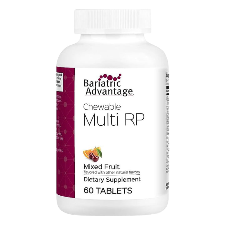 Chewable RP Multivitamin - for Bariatric Surgery Patients - with Iron, Copper, Vitamin C, A, Zinc &amp; More - 100% DV of 18 Nutrients - 60 Count - Mixed Fruit