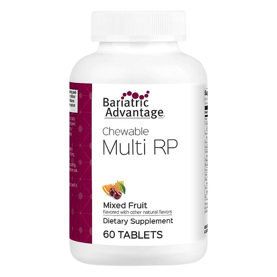 Chewable RP Multivitamin - for Bariatric Surgery Patients - with Iron, Copper, Vitamin C, A, Zinc & More - 100% DV of 18 Nutrients - 60 Count - Mixed Fruit