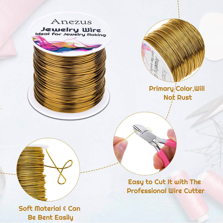 20 Gauge Jewelry Wire, Anezus Craft Wire Tarnish Resist
