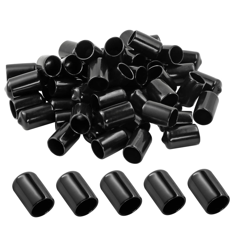 Jamiikury 60PCS Rubber End Caps 13mm ID Round Tube Bolt