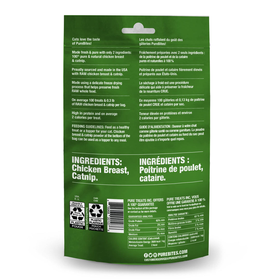 Chicken Breast &amp; Catnip Freeze-Dried Cat Treats 1.3Oz / 37G | Value Size