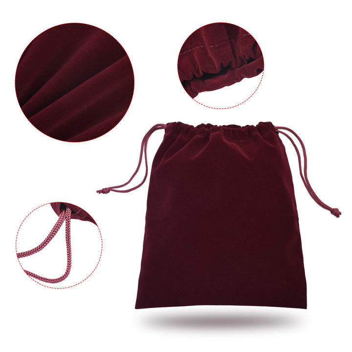 Travel Hair Dryer Bags Cotton Drawstring Bag Container Hairdryer Bag Organization and Storage at Home or Travel … (11.5”x 10” Wine Red)