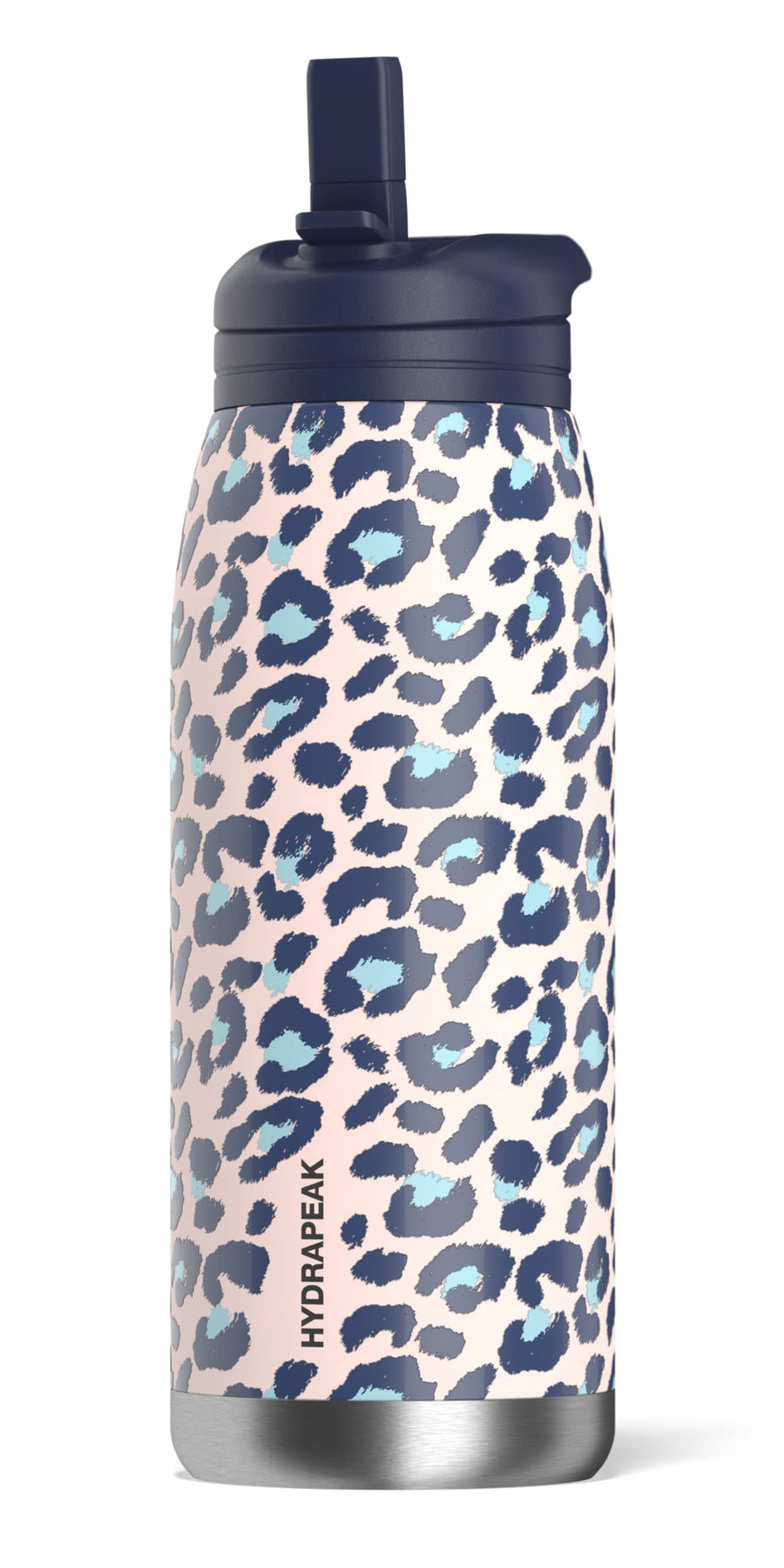 Artisan 32oz Insulated Water Bottles with Straw Lids | Leak-Proof and Vacuum Insulated, Double Walled Stainless Steel Water Bottles Featuring Chic and Stylish Designs (Pink Leopard)