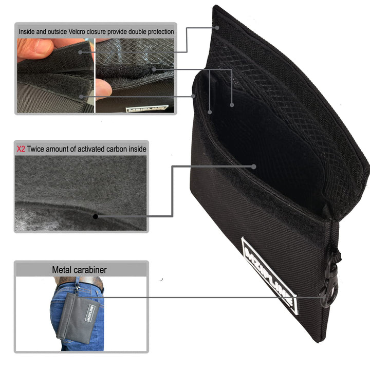 MZIPLINE Small Bag-Smell-Proof- Mini Pouch Pocket with 