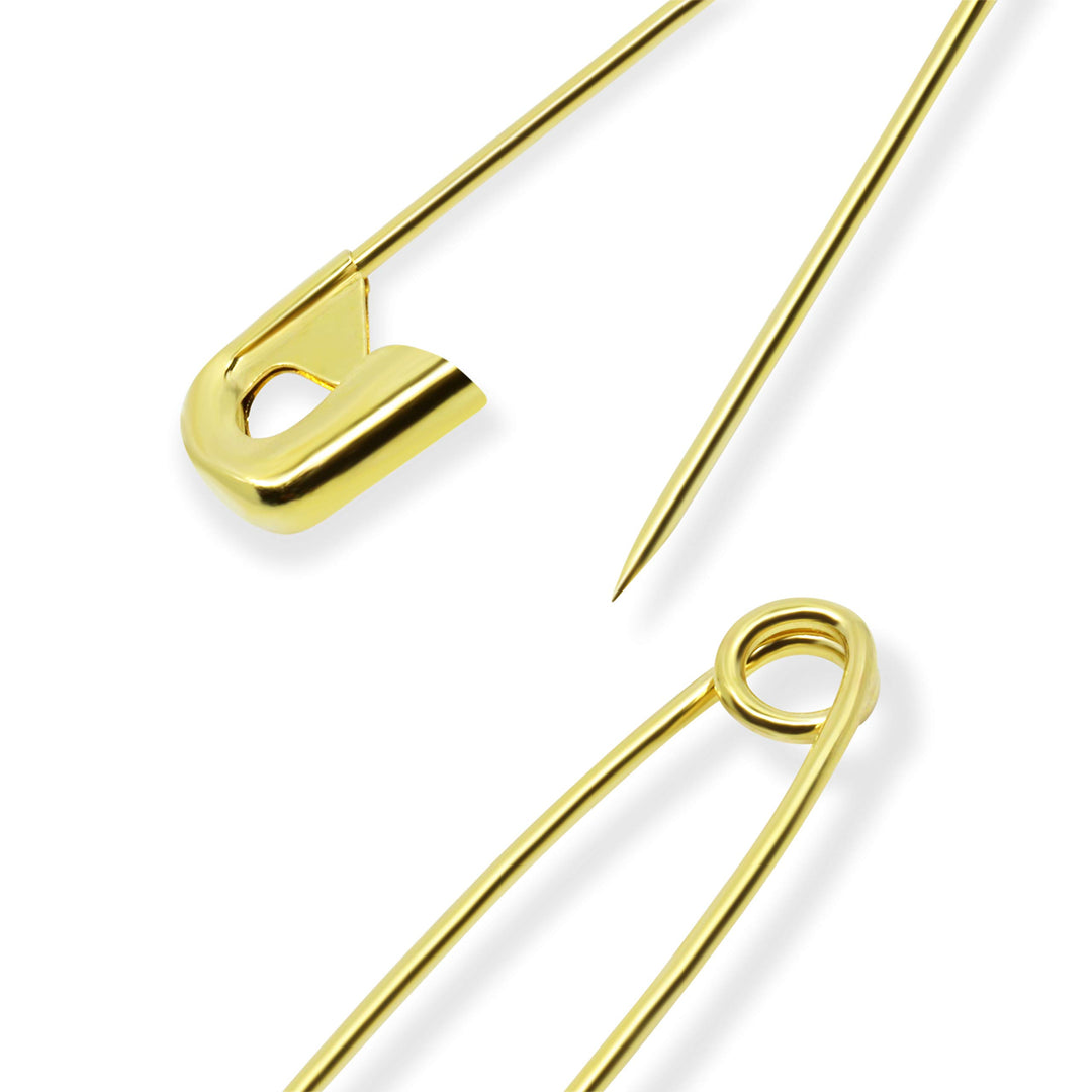 1466 Safety Pins, Brass, Size 3 (20-Count)