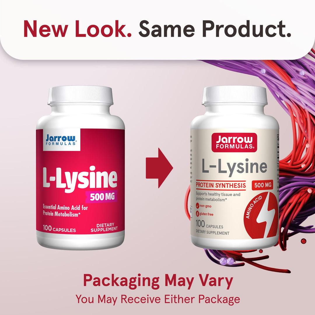 Jarrow Formulas, L-Lysine 500, 500 mg, 100 Capsules