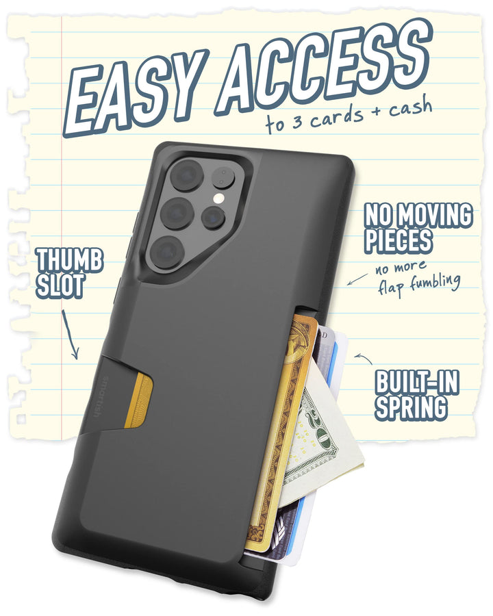 Smartish Galaxy S22 Ultra Wallet Case - Wallet Slayer V