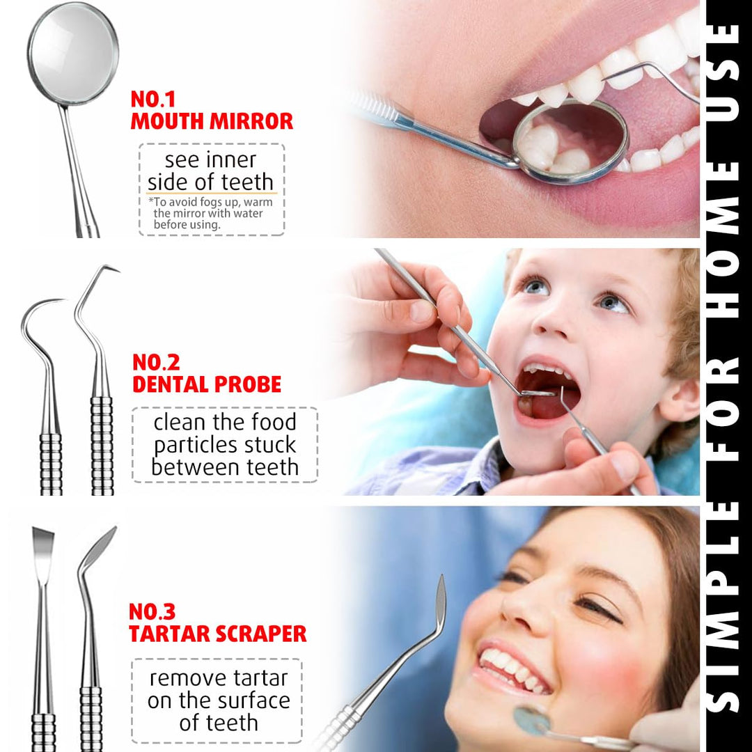 G.CATACC Dental Tools with Case, Teeth Cleaning Tools, 