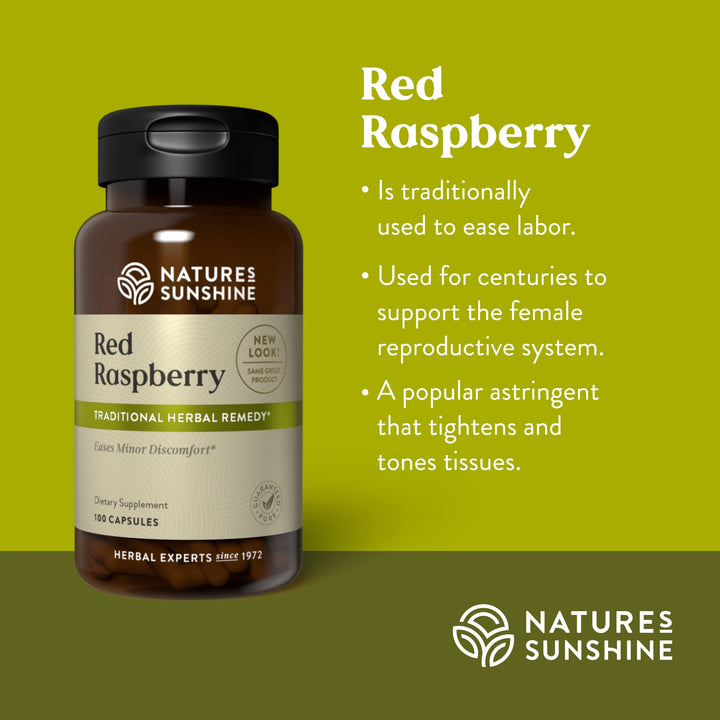 Nature&#39;s Sunshine Red Raspberry, 100 Capsules