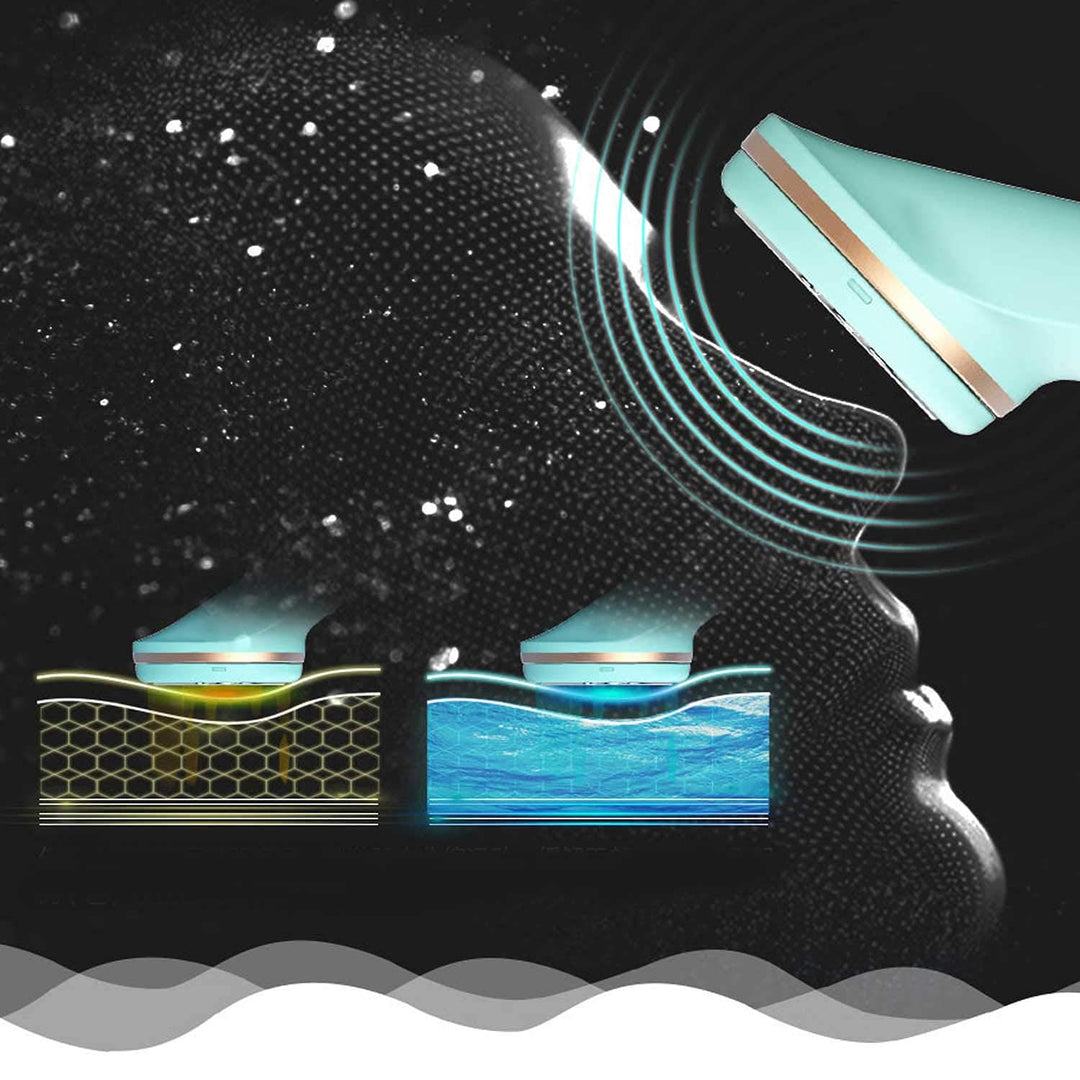 Sonic Facial Cleansing Brush,Vibrating Face Scrubber,IPX7 Waterproof Silicone Electric Face Cleansing Brush Device,5 Speed Modes, Rechargeable,Deep Cleaning for All Skins (Blue)