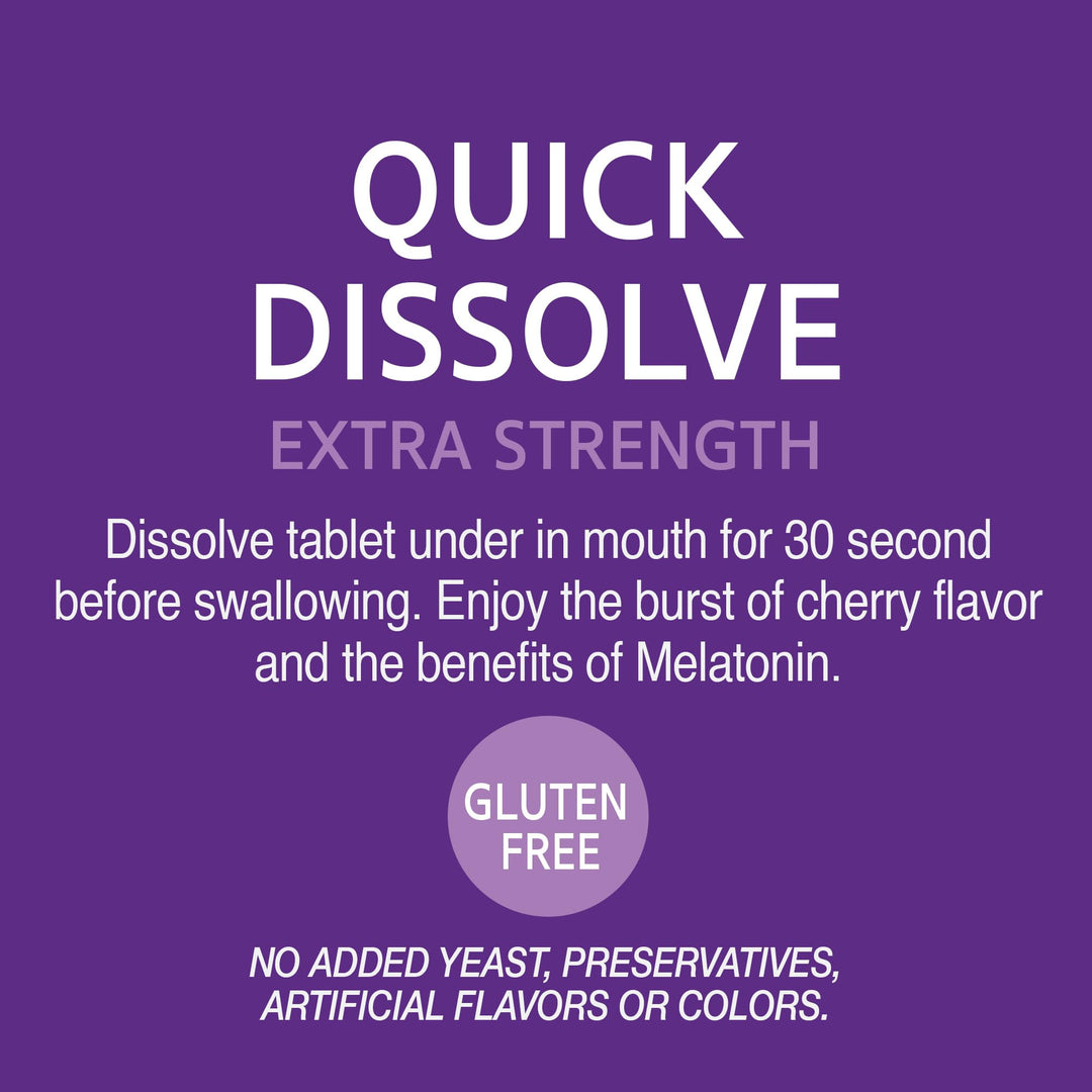 21st Century Melatonin Quick Dissolve Tablets, Cherry, 10 mg, 120 Count