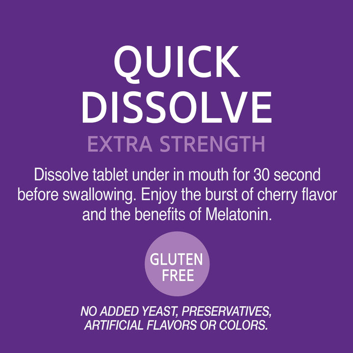 21st Century Melatonin Quick Dissolve Tablets, Cherry, 10 mg, 120 Count