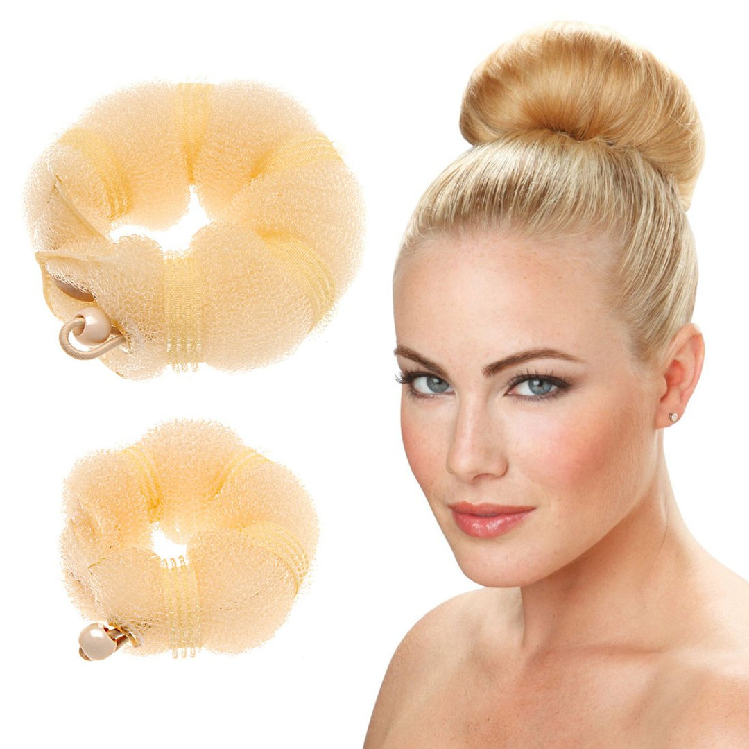 2 pcs Bun Maker Magic Hair Styling Tool (Blonde)