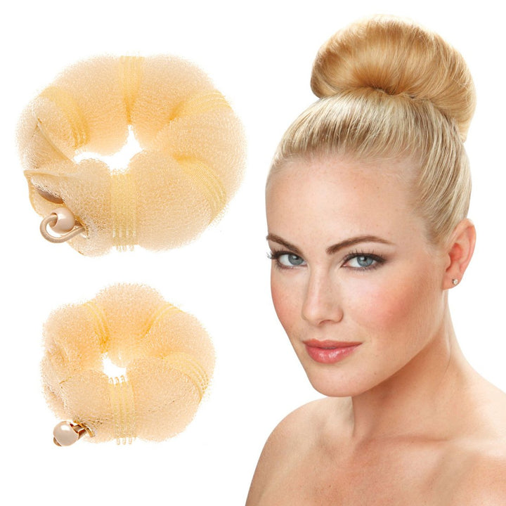 2 pcs Bun Maker Magic Hair Styling Tool (Blonde)