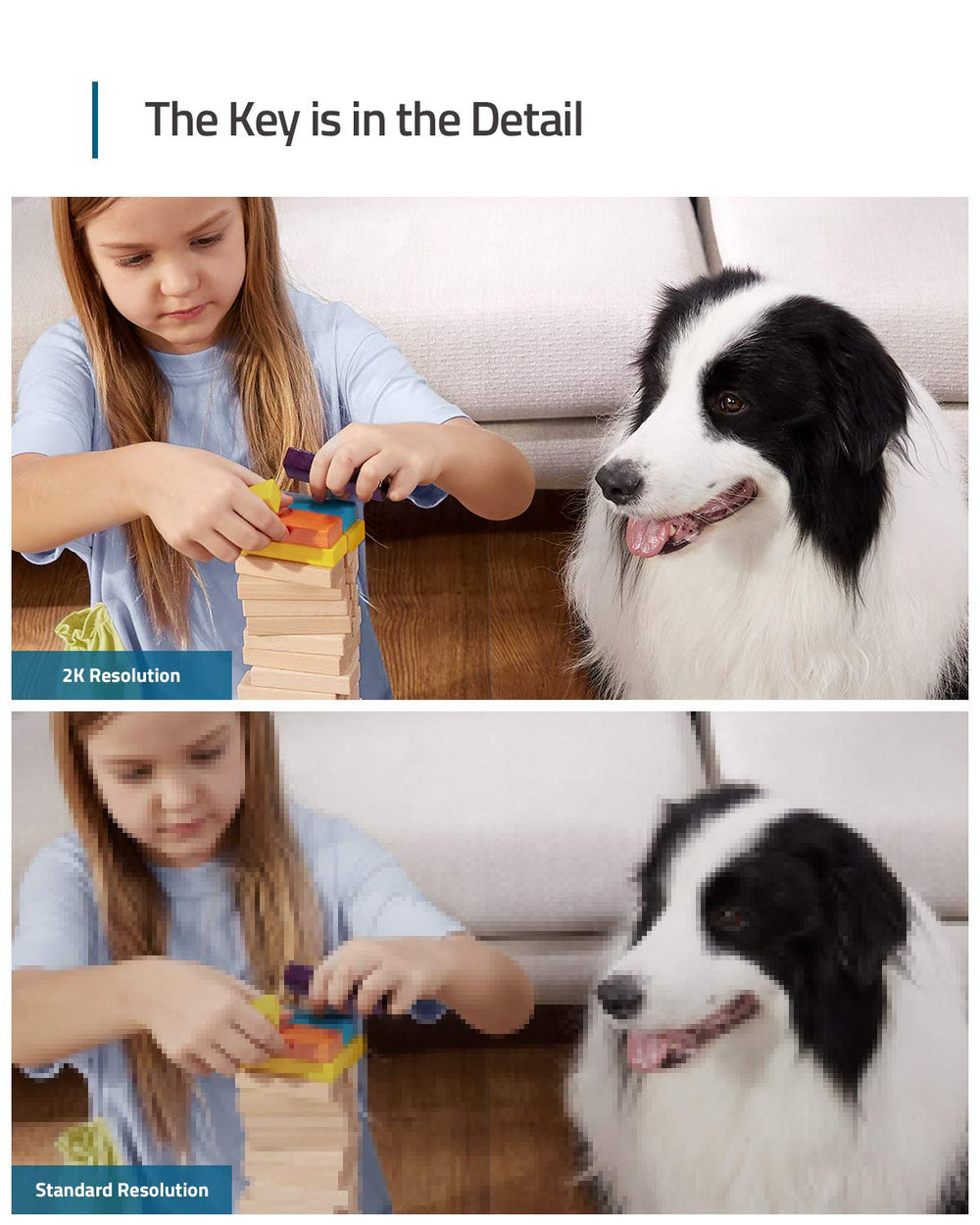 Indoor Cam E220, Camera for home Security, Pan & Tilt, Dog/Pet Camera, 2K Wi-Fi Plug-in, Motion Tracking, Motion Only Alerts, Night Vision, HomeBase 3 Compatible, Voice Assistant Support