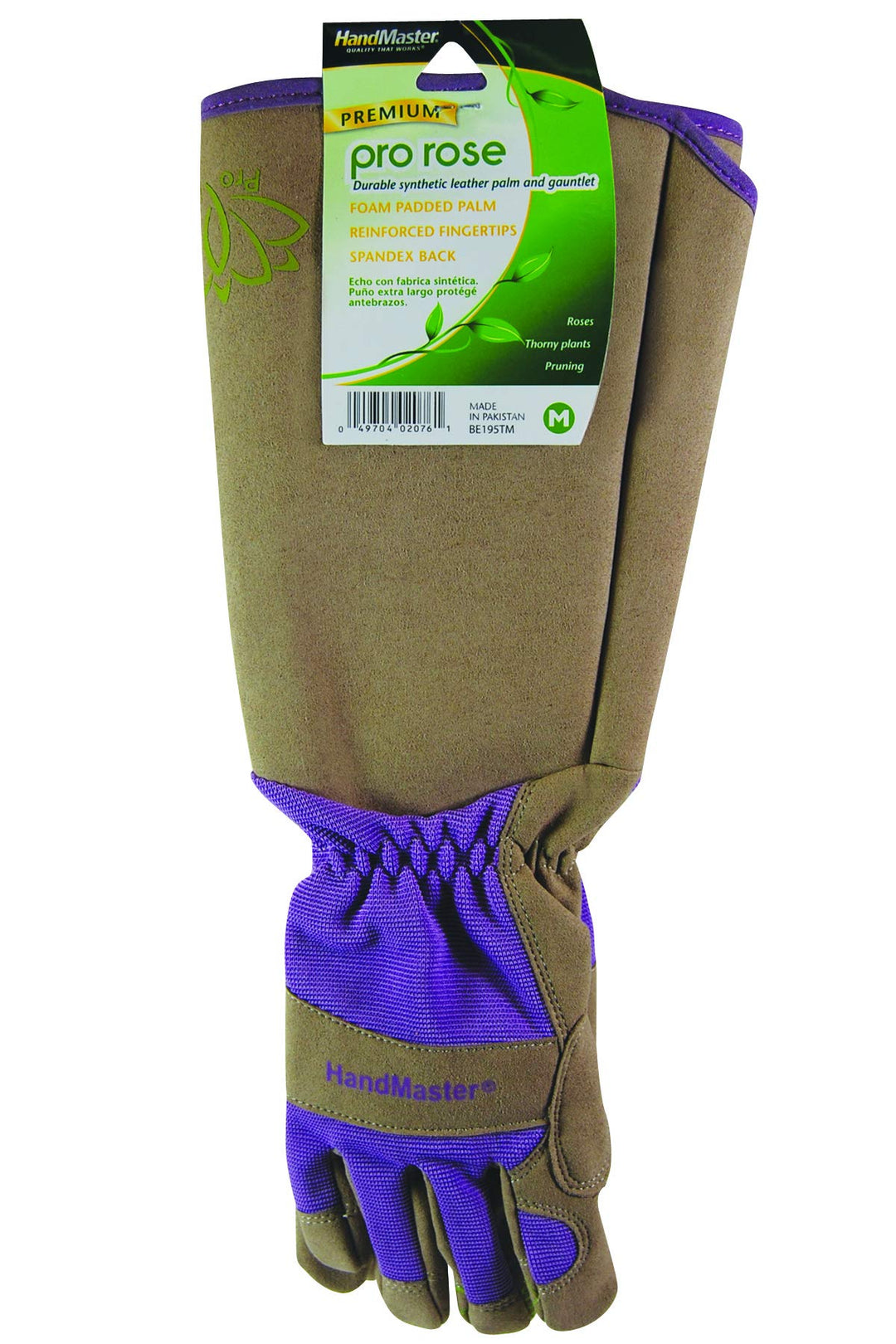 Magid Glove &amp; Safety Professional Rose Pruning Thorn Resistant Gardening Gloves with Long Forearm Protection for Women (BE195TM) - Puncture Resistant, Medium (1 Pair), Brown &amp; Purple