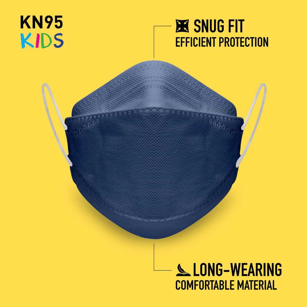 Good Comfort Kids’ FFP2 Face Masks, Disposable and Comfortable Face Masks for Kids, Pack of 10, Blue