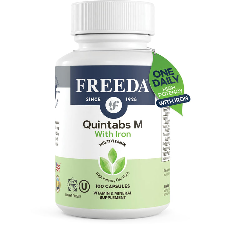 FREEDA Multivitamin – Quintabs-M with Iron – Kosher Mul