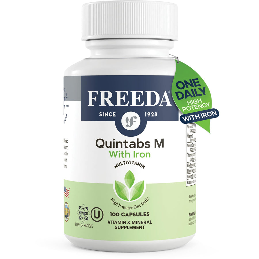 FREEDA Multivitamin – Quintabs-M with Iron – Kosher Mul