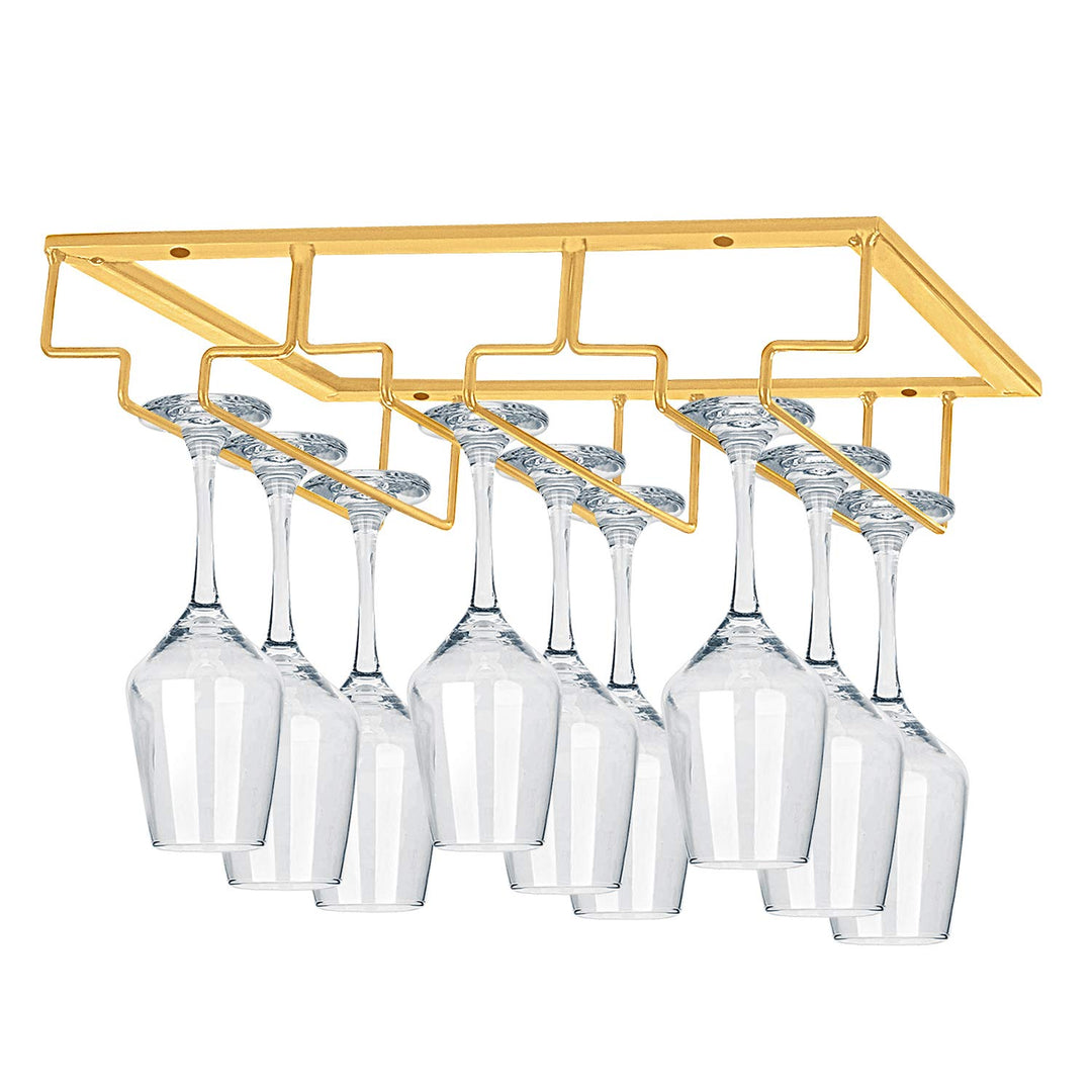 MOCOUM Wine Glasses Rack Under Cabinet Stemware Rack, W