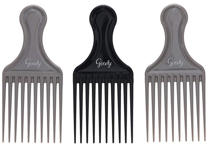 Goody Comb &amp; Lift Hair Pick, 3 Count, Assorted Colors (Pack of 2)