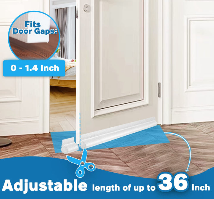 MAXTID Under Door Draft Stoppers 36 Inch White Door Dra
