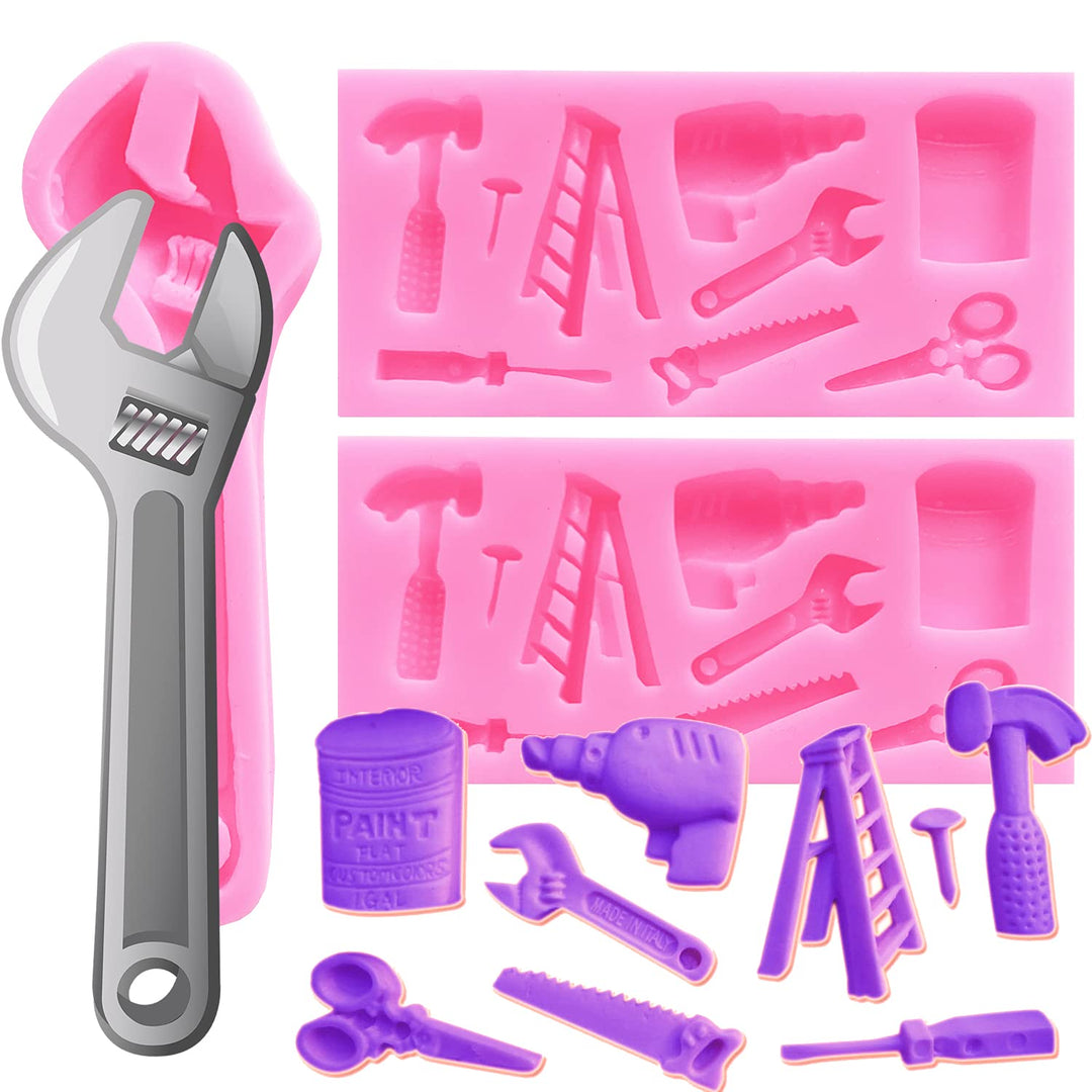 Doumeny 3Pcs Hardware Tools silicone Mold,Construction 