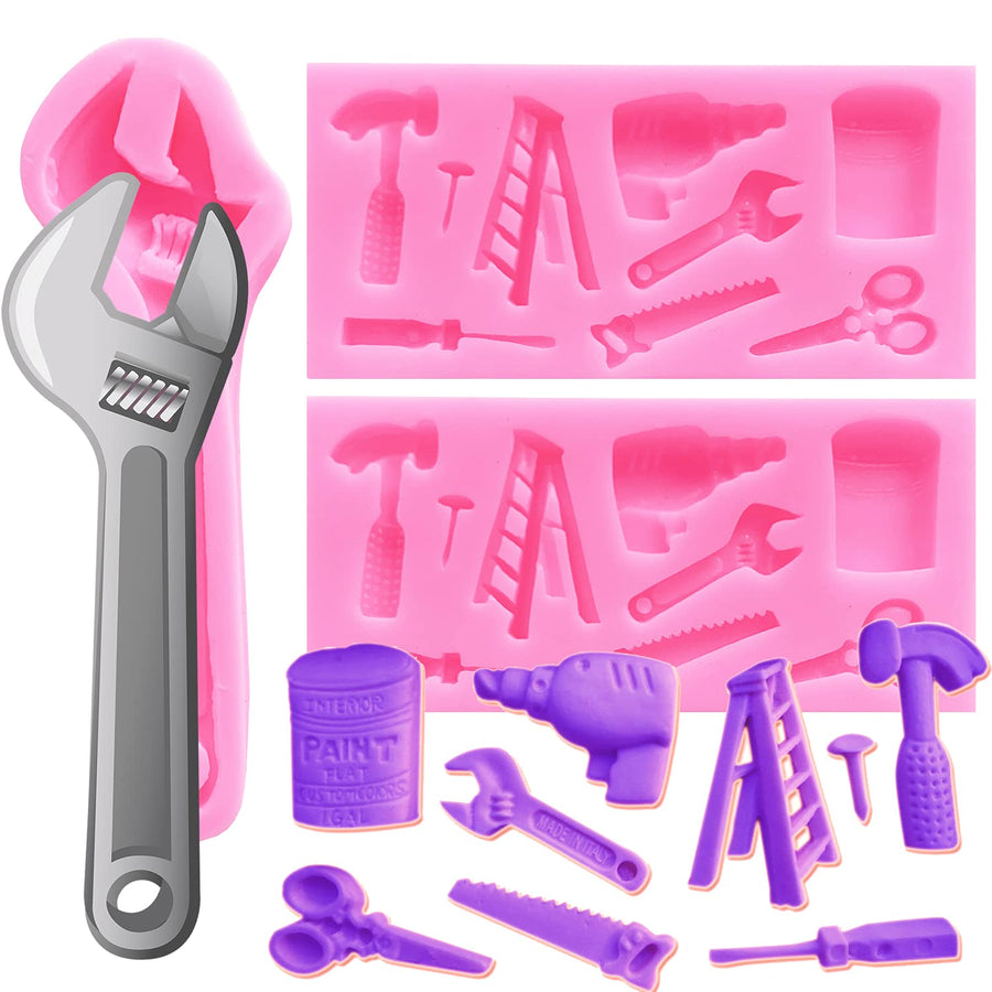 Doumeny 3Pcs Hardware Tools silicone Mold,Construction 