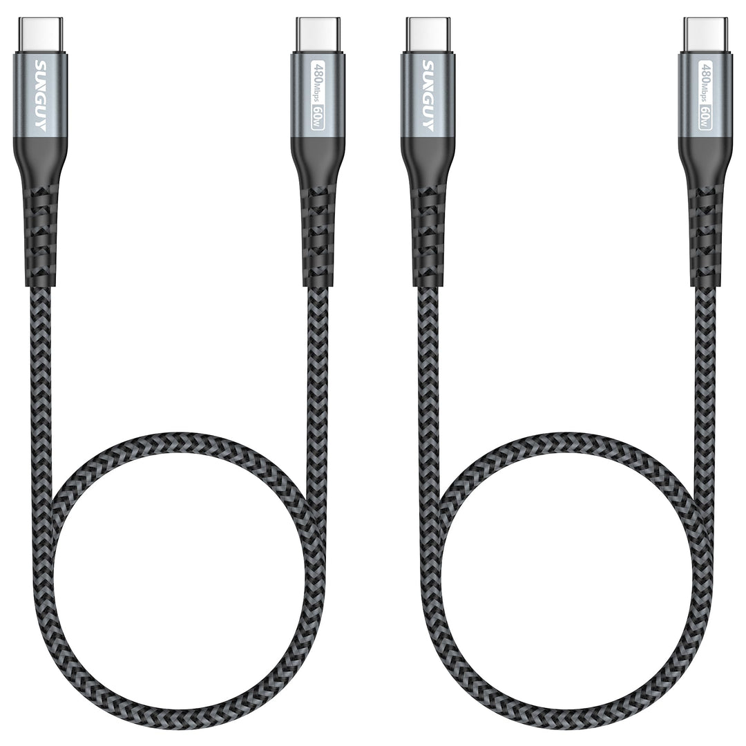 USB-C to USB-C Cable, [2Pack, 2FT] 60W USBC to USBC Fast Charger Cable for iPhone 15/15 Plus/15 Pro/15 Pro Max, Galaxy S23/S22 Ultra/Z Fold, iPad Pro/Air 2020, MacBook Air/Pro, PS5