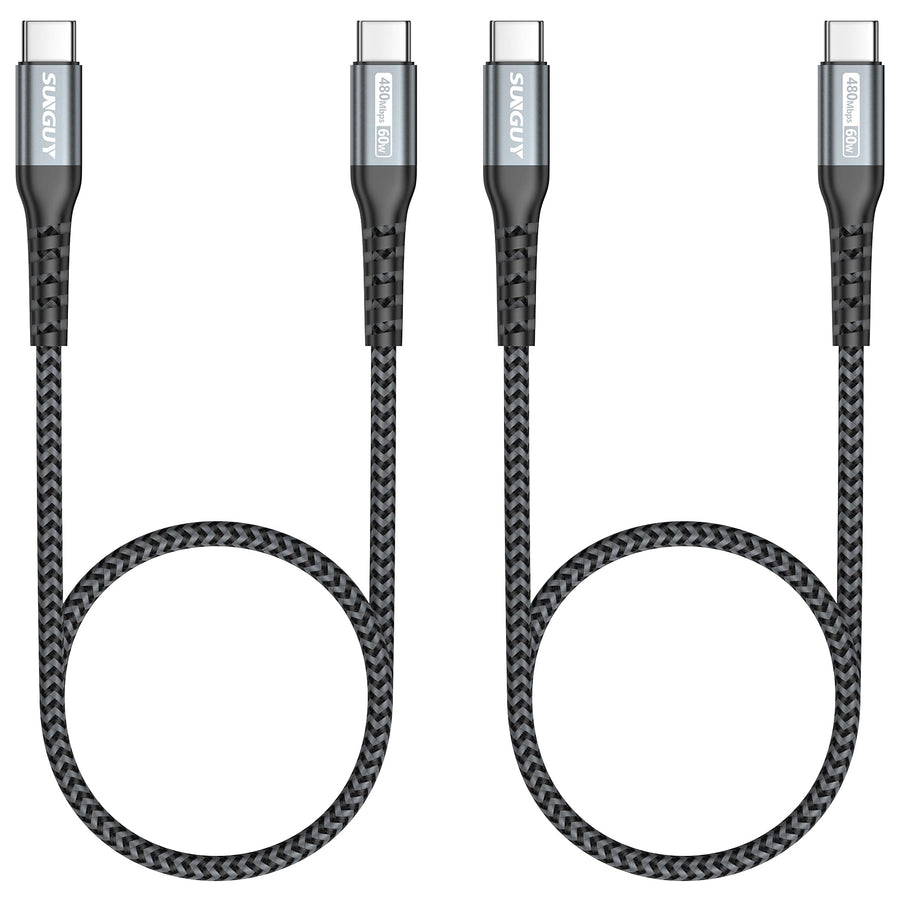 USB-C to USB-C Cable, [2Pack, 2FT] 60W USBC to USBC Fast Charger Cable for iPhone 15/15 Plus/15 Pro/15 Pro Max, Galaxy S23/S22 Ultra/Z Fold, iPad Pro/Air 2020, MacBook Air/Pro, PS5